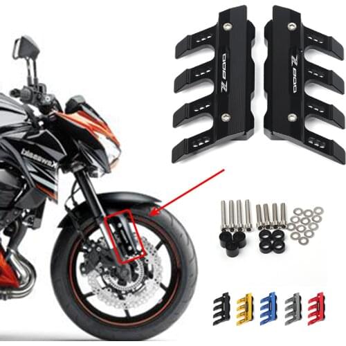 For Kawasaki Z800 Z800E Z 800 Motorcycle Mudguard Front Fork Protector Guard Block Front Fender Anti-fall Slider Accessories