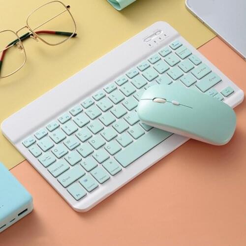 For iPad Keyboard and Mouse Combo, Wireless Bluetooth Keyboard for iPad Xiaomi Samsung Huawei Tablet Android IOS Windows