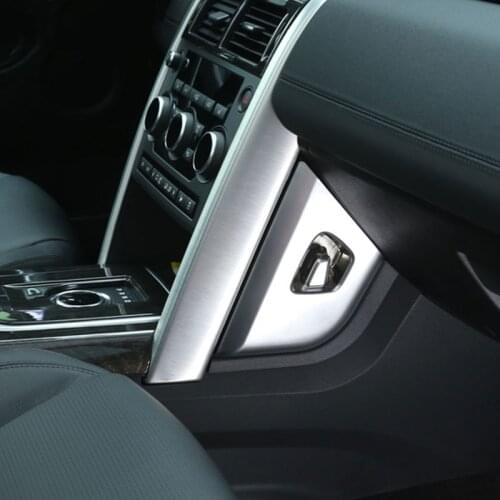 For Land Rover Discovery Sport 2015-2017 Car-styling ABS Chrome Center Console Decoration Panel Cover Trim 3d Stickers 2pcs/set