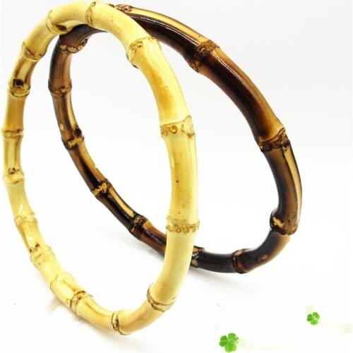 Round Bamboo DIY Replacement Women Bag Handle for Handcrafted Handbag Accessories For Bags Purse Frame Handles For The Bag Hot