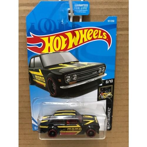 Hotwheels cars 1/64 71 Datsun 510 MOMO kmart 97/250 NIGHTBURNERZ Collector Edition Metal Diecast Model Cars