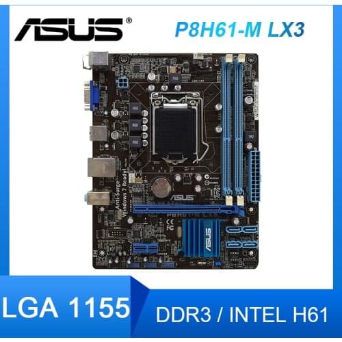 ASUS P8H61-M LX3 1155 Desktop Motherboards Supports G1620 G2030 ddr3 16G uATX H61 UEFI BIOS Original PC Motherboard Set