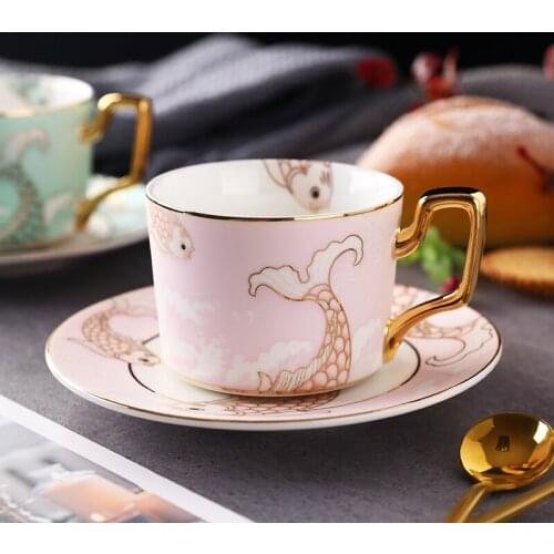 Cute Porcelain Coffee Cup Set Japanese Coffee Tea Cup Set European High Quality Cappuccino Tazas De Cafe Home Drinkware QAB50BZ