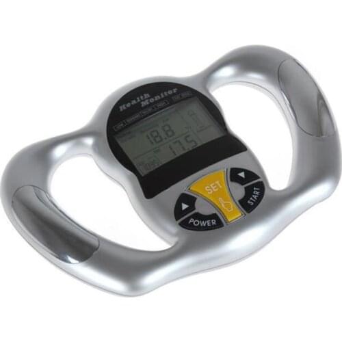 Mini Digital LCD Handheld BMI Tester Body Fat Monitor Health Analyzer Fat Meter with 5 Fat Levels for Reference