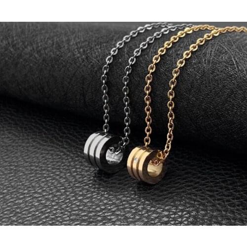 Fashion Simple Clavicle Chain Titanium Steel Jewelry Pendant Couple Student Jewelry Necklace