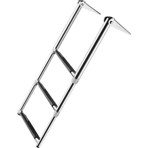 Marine Launch Ladder 304 Stainless Steel Telescopic Ladder Swimming Ladder Deck Anti-rust Folding Telescopic Escalator Accessory