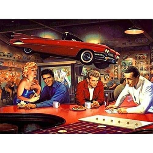 Elvis Presley DIY Cross Stitch Embroidery 11CT Kits Needlework Craft Set Cotton Thread Printed Canvas Home Decoration Design