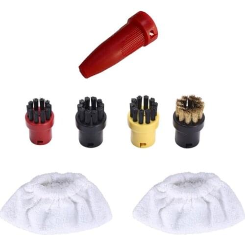 Sprinkler Nozzle Head and Mop for Karcher SC1 SC2 SC3 SC4 Large Round Brush Cleaning Brush for Steam Cleaner Sweeper