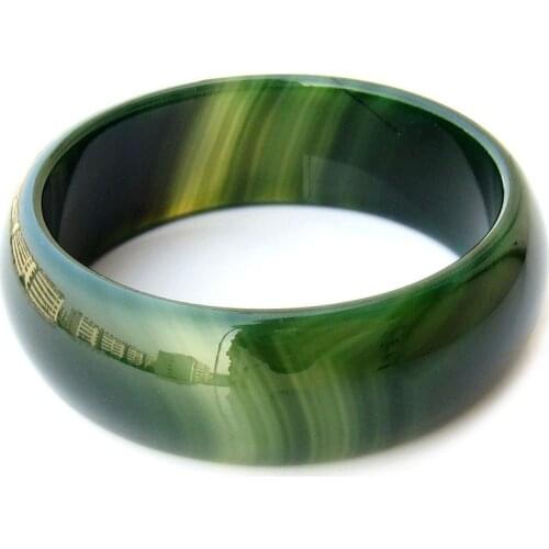 Natural Color Jade Bangle Womens Bracelet Charm Jewellery Fashion Accessories Hand-Carved Gifts for Women Men