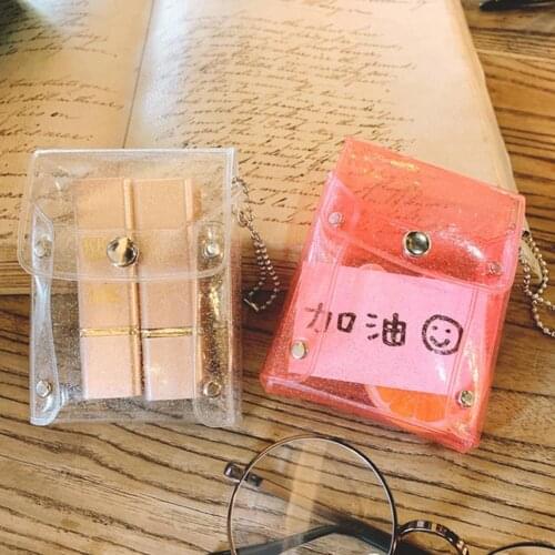 New Fashion Lovely Womens Coin Bag Sweet Clear Color Purse Mini Size Potable Lightweight PVC Girls Transparent Card Holder