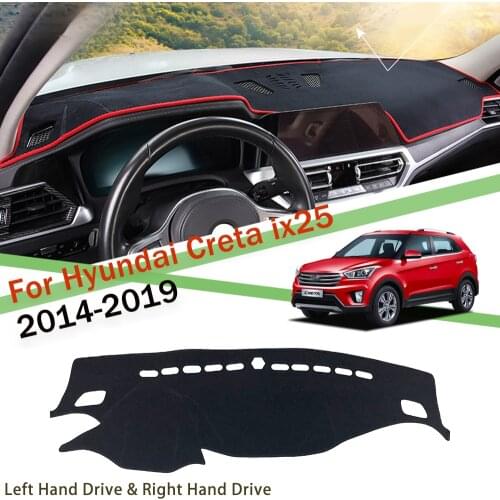 Front skid pad For Hyundai Creta ix25 2014-2019 Sunscreen mat Dashboard Cover Pad Sunshade Dashmat Car Carpet Accessories