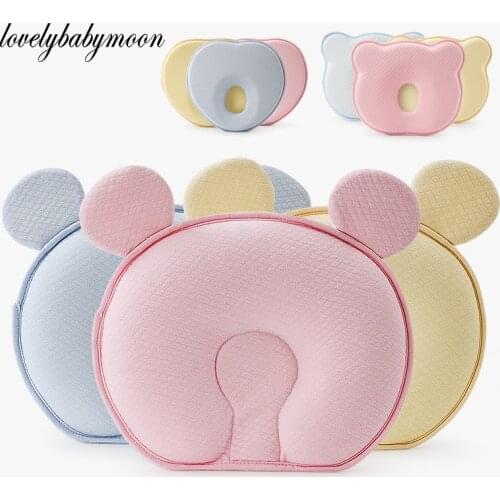 Newborn Baby Pillow Infant Memory Foam Toddler Sleep Positioner Anti Roll Cushion Flat Head and U-Shape Pillow Neck Protection