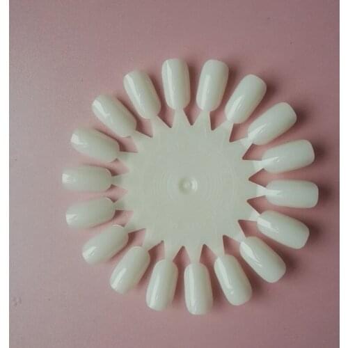 Transparent White False Nail Art Tips Display Showing Shelf Practice Polish Color Chart Board Manicure Nail Tools