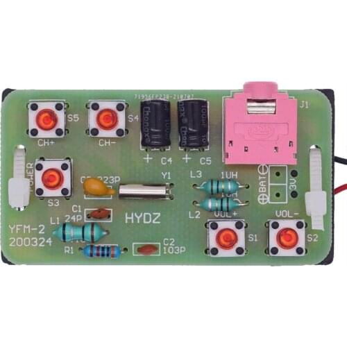 76-108MHz FM Stereo Radio DIY Kit Wireless FM Transmitter and Receiver Module Frequency Modulation Soldering Practice Project