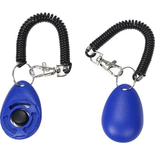 Dog Pet Training Clicker With Elastic Spiral Wrist Band To Train The Dog To Fetch, Shake Hand, Pee, Etc