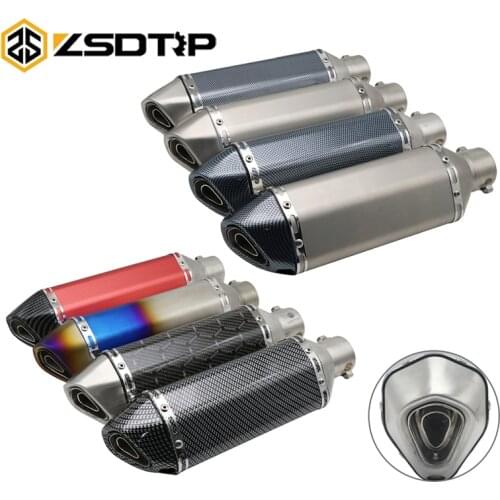 ZSDTRP Universal 51mm Motorcycle AK Sticker Exhaust Modify Escape Motocross Exhaust Muffler For nmax trk 502 gsr 600 CB400 GY6