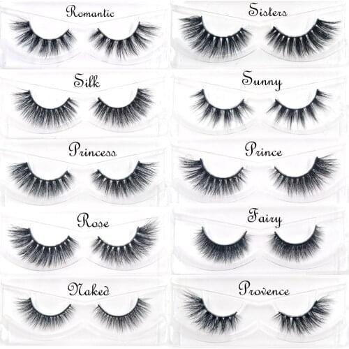 1 pair False Eyelashes 3D Mink lashes Black Cotton Stalk 54 styles full strip Natural Long makeup tools Cruelty free reuse lash