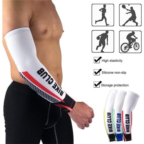 1 pair of outdoor UV sunscreen ice silk cuffs, cycling running sunscreen cuffs, elastic breathable cool thin arm guards
