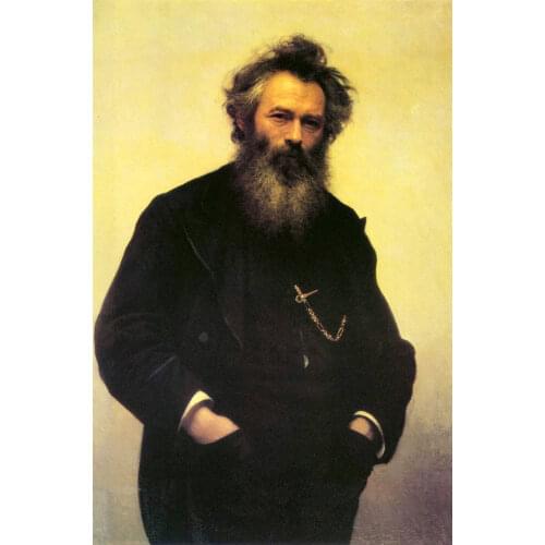 100%Handmade Oil painting Ivan I. Shishkin 19th century Russian most iconic landscape painter