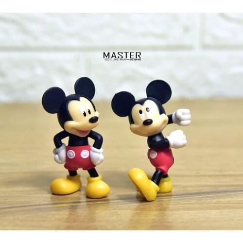 12PCS 6CM Exquisite Disney classic cartoon image Mickey mouse cartoon doll model ornaments collection ornaments