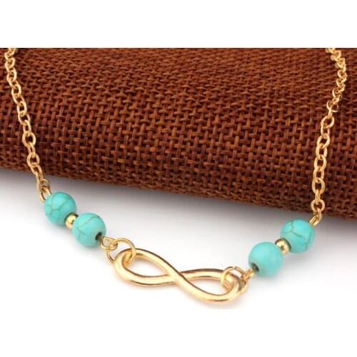 20pcs HOT Women Gold Chain 8 Infinity Ankle Anklet Bracelet Sandal Beach Foot Jewelry