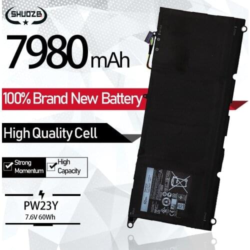 7890mAh 7.6V 60Wh New RNP72 TP1GT PW23Y Laptop Battery for DELL XPS 13 9360 Series