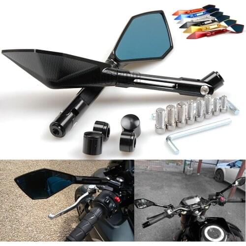 Arm Aluminum CNC Side Rear View Mirrors Universal Motorcycle Mirror Street Bike Scooter Dirt Bike For Yamaha Suzuki Honda