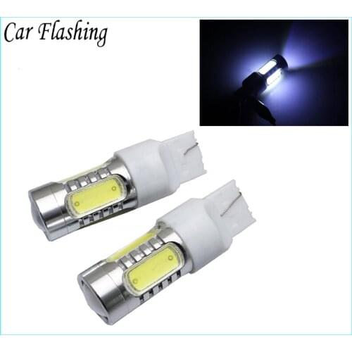 Car Flashing 2pcs 7440 7443 T20 W21W 7441 Car LED Brake Turn Signal light Reverse Backup Light 7.5W 5 COB Chip with Lens