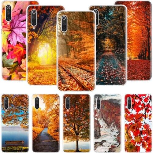 Leaves Maple Fall Autumn Phone Case For Xiaomi Mi Note 10 11 9 8 10T 9T CC9 A1 A2 A3 5X 6X Pocophone F1 X3 F2 Pro Lite Coque Cov