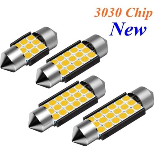 Festoon 31mm 36mm 39mm 41mm C5W C10W Super Bright LED Bulb Car Dome Light Canbus No Error Auto Interior Reading Lamp Warm White