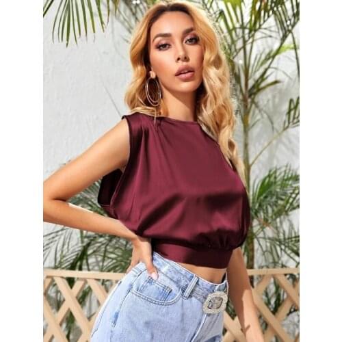 Hwgssyiwu Satin Blouses