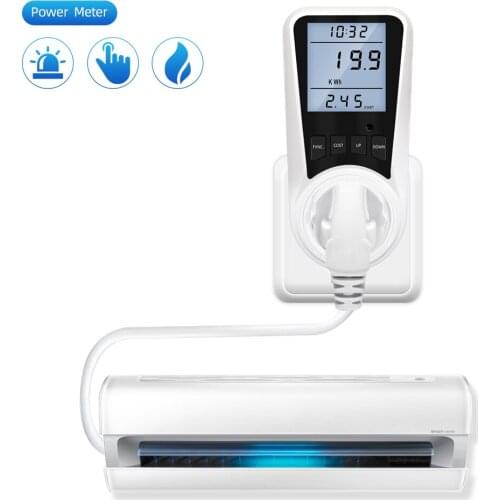 DDS109L power meter socket Monitors Energy Power Electrical Power Consumption Watt Meter Plug-in Socket Power Wattage Meter