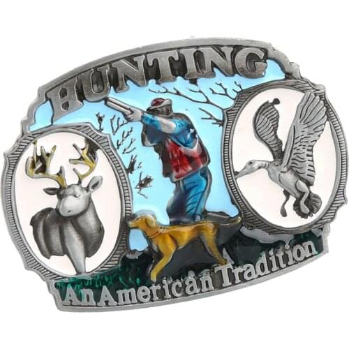 Huntsman Classic Belt Buckle Metal Western Cowboy Jewelry Jeans Buckle