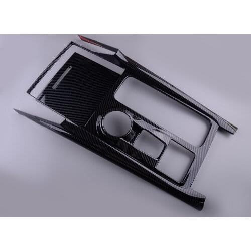 1 Set ABS Gear Shift Box Panel Cover Trim Frame Bezel Carbon Fiber Texture Fit For Ford Explorer 2020 2021 Left Hand Drive