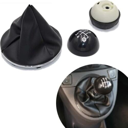 Leather Car Shift Gear Knob Lever Gaitor Boot Cover For Fiat 500 500C 2007 2008 2009 2010 2011 2012 2013 2014 2015 2016 - 2018