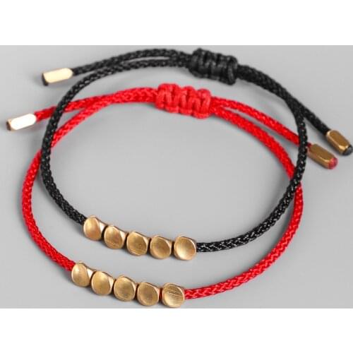 Colorful Handmade Braided Copper Bead Bracelet Lovely Popular Love Lucky Friendship Bracelets Bangles For Women Men Jewelry Gift