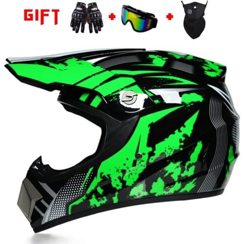 Motorcycle Helmet Male Cross Country Pull Helmet Full Cover Racing Motorcycle Helmet Mountain Speed Down Helmet Supply Goggles