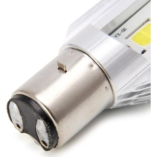 2021 New LED Motorcycle Headlamp 12W H/L COB BA20D Bulb Motorbike Headlight DC 12V New