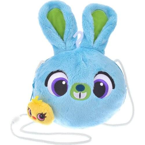 New Fashion Ducky & Bunny Girls Boys Small Plush Messenger Bags Kids Stuffed Coin Purse For Children