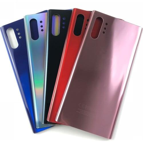 Original For Samsung Galaxy NOTE 10 N970 NOTE10 plus N975 N975F Housing Glass Case Battery Back Cover + Adhesive Sticker + Logo