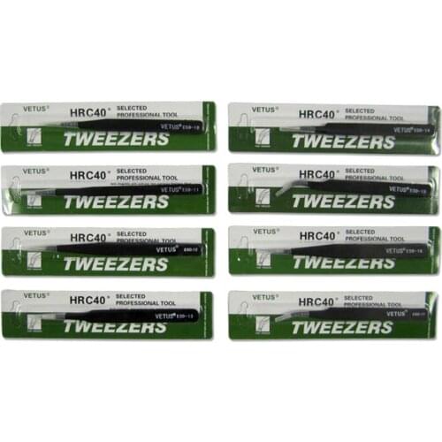 Vetus tweezers 100% original BGA ESD stainless steel anti-static tweezers SMD reworking soldering hand tools