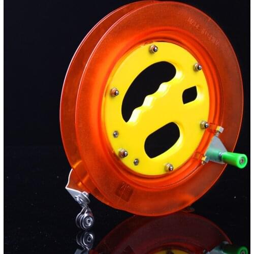 Professional 22cm ABS Kite Orange / Green Translucent Wheel Big Kite Flying Traction Tools Kite Wheel