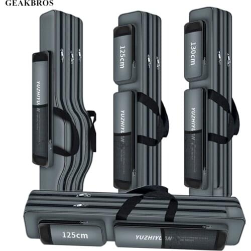 2/3/4 Layer Fishing Bag Fishing Rod Carrier Fishing Pole Tools 80/90/120/130cm Waterproof Fishing Tackle Storage Case Organizer