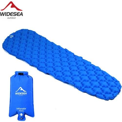 Widesea Camping Inflatable Mattress In Tent Folding Camp Bed Sleeping Pad Picnic Blanket Travel Air Mat Camping Equipment