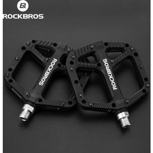 ROCKBROS Ultralight Seal Bearings Bicycle Bike Pedals Cycling Nylon Road bmx Mtb Pedals Flat Platform Bicycle Parts Accessories