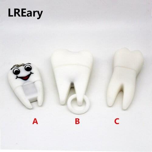 3 styles tooth model USB key Flash drive Doctor nurse gift 4GB 8GB 16GB 32GB 64GB cle Pen drive memory stick pendrive