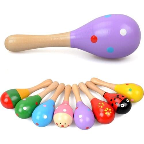 High Quality Mini Wooden Ball Children Toys Percussion Musical Instruments Sand Hammer Levert Toy Musical Instrument musical toy