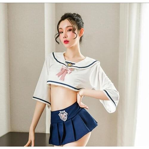 2020 Sexy sexy lingerie temptation cosplay anime style student uniform uniform set cosplay sailor stage cheerleading