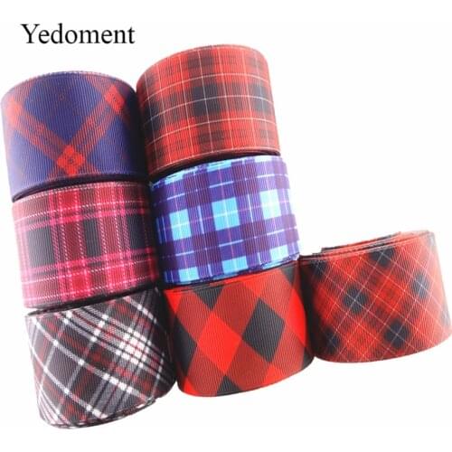 18031602, 22mm/38mm 10 yards/lot checked printed grosgrain ribbons lattice ribbon DIY handmade materials