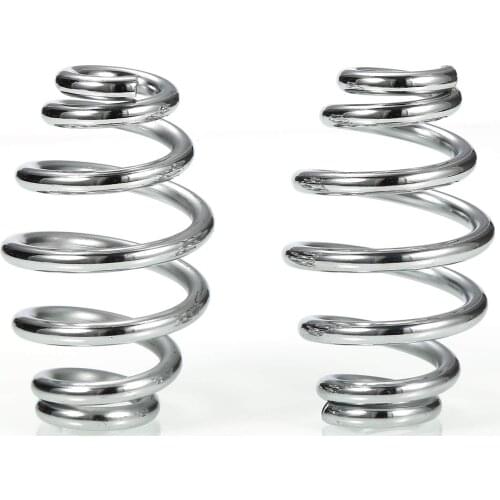 2Pcs NEW Chrome 3" Barrel Coiled Solo Seat Springs for Harley Chopper Bobber Softail